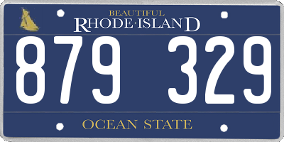 RI license plate 879329