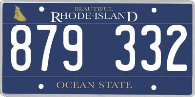 RI license plate 879332