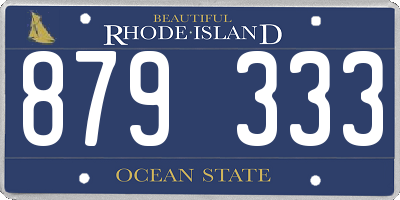 RI license plate 879333