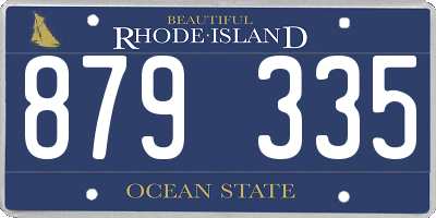 RI license plate 879335