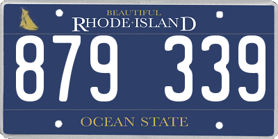 RI license plate 879339