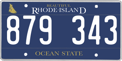 RI license plate 879343