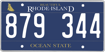 RI license plate 879344