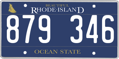 RI license plate 879346