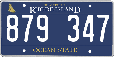 RI license plate 879347