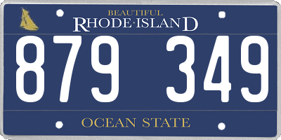 RI license plate 879349