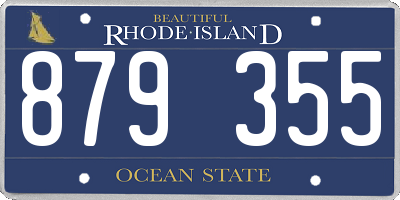 RI license plate 879355