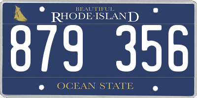 RI license plate 879356
