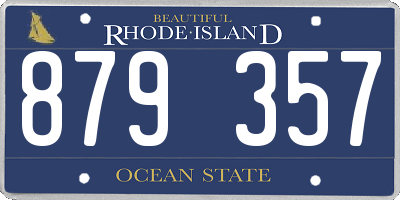 RI license plate 879357