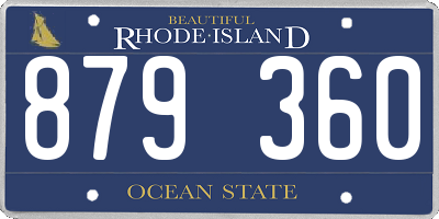 RI license plate 879360