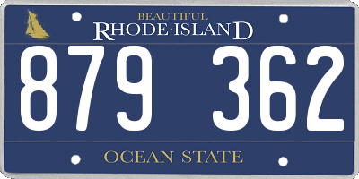 RI license plate 879362