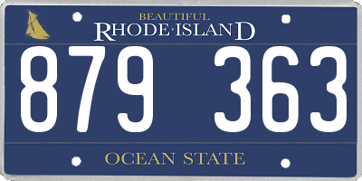 RI license plate 879363