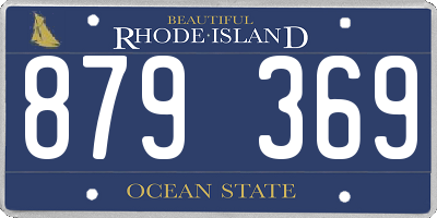 RI license plate 879369