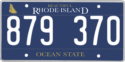 RI license plate 879370