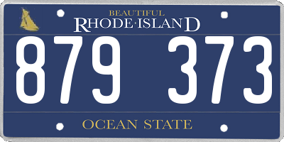 RI license plate 879373