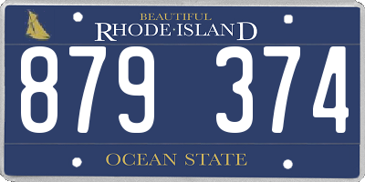 RI license plate 879374