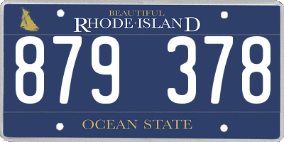 RI license plate 879378