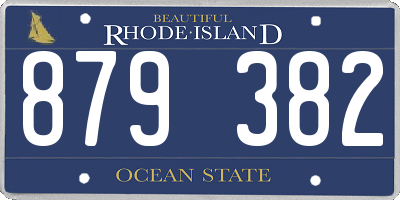 RI license plate 879382