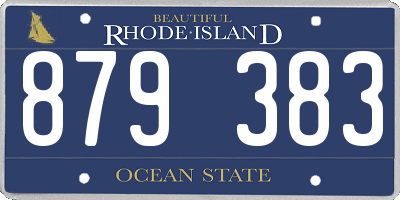RI license plate 879383