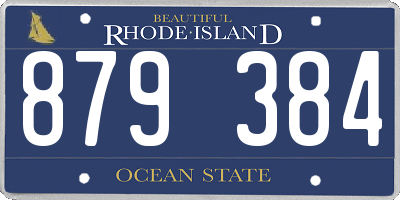 RI license plate 879384