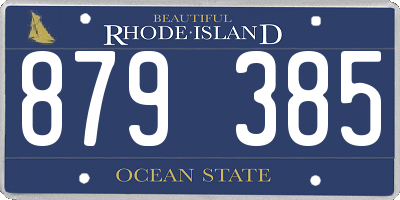 RI license plate 879385
