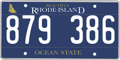 RI license plate 879386
