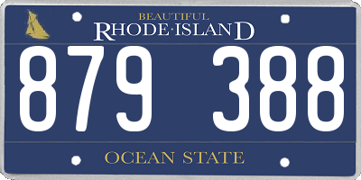 RI license plate 879388