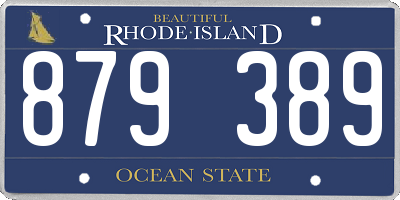 RI license plate 879389