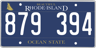 RI license plate 879394