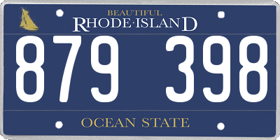 RI license plate 879398