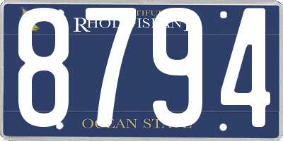RI license plate 8794