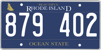 RI license plate 879402