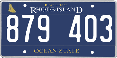 RI license plate 879403