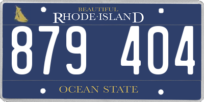 RI license plate 879404