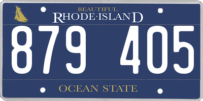 RI license plate 879405