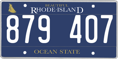RI license plate 879407