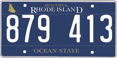 RI license plate 879413