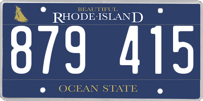 RI license plate 879415