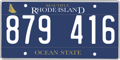 RI license plate 879416
