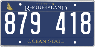 RI license plate 879418