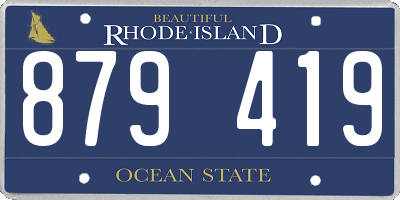 RI license plate 879419