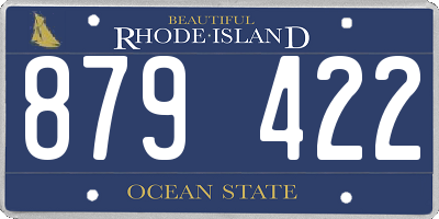 RI license plate 879422