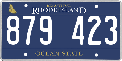 RI license plate 879423