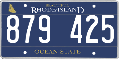 RI license plate 879425