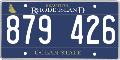 RI license plate 879426