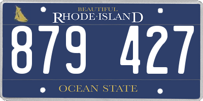 RI license plate 879427