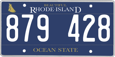 RI license plate 879428