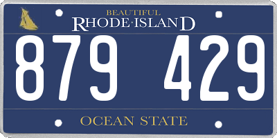 RI license plate 879429
