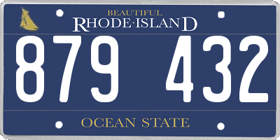 RI license plate 879432