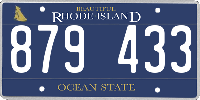 RI license plate 879433